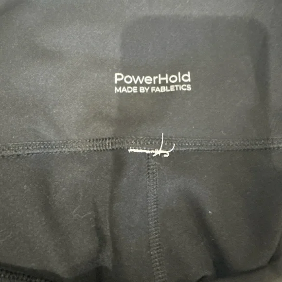 Women’s Fabletics Black and Tan Leggings. L. - Picture 7 of 8